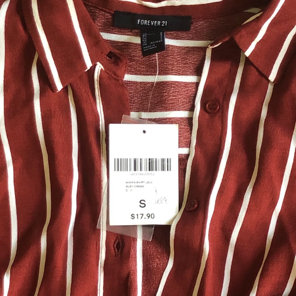 Striped button down top - Picture 3 of 3